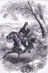 Escape of Benedict Arnold, ilustração de Cassell History of the United States publicada por Cassell, Petter & Galpin, c.1900 (litho)