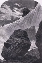 Niagara Falls, ilustração de Cassells History of the United States publicada por Cassell, Petter & Galpin, c.1900 (litho)