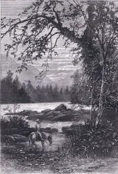 Vista da Carolina do Norte, ilustração de Cassells History of the United States publicada por Cassell, Petter & Galpin, c.1900 (litho)