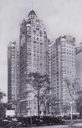 Chicago: Um dos Hotéis Apartamentos de Chicago (foto a p/b)