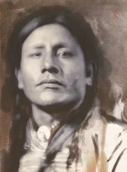 Um Chefe Sioux, c.1898 (impressão em platina)