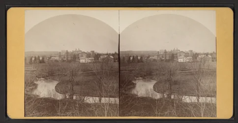 Vista aérea de edifícios residenciais, c.1870 (foto p - b)