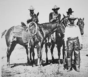 Cowboys negros em Bonham, Texas, c. 1890