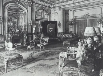 Sala de desenho na casa da família Astor, Quinta Avenida, Nova Iorque