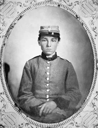 Edwin Tennison, soldado do Exército Confederado (foto a p/b)