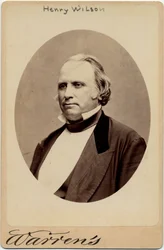 Henry Wilson (1812-1875), 18º vice-presidente dos EUA; foto por George Warren, Boston (albumen photo)