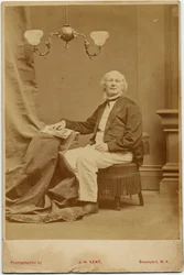 Horace Greeley (1811-1872), editor de jornal e política dos EUA, foto de JH Kent, Brockport, Nova York (foto de albúm)