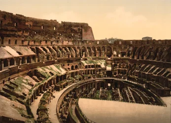Interior do Coliseu, Roma, c.1890-1900 (impressão fotomecânica)