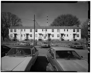 John Hope Homes, Building B-1, 338 Spelman Lane (Originally Leonard Street), Atlanta, Fulton County, GA (foto a p/b)