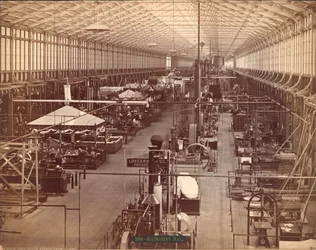 Pavilhão das Máquinas, South Avenue, Exposição Internacional do Centenário de Filadélfia, 1876