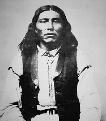 Naiche (d.1874) Chefe dos Apaches Chiricahua do Arizona (foto a p/b)