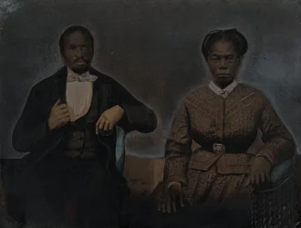 Retrato de um homem e de uma mulher, década de 1860 (foto)
