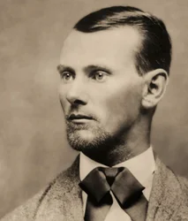 Retrato do fora da lei Jesse James (1847-1882), fotografia de gabinete