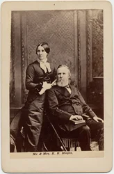 Rutherford Birchard Hayes (1822-93), 19º presidente dos EUA, e Lucy Ware Webb Hayes (1831-1889), sua esposa (foto do albume)
