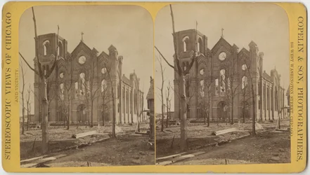 Igreja de St. Michaels após o incêndio de Chicago de 1871