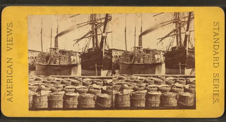 Visão estereoscópica do navio "Planter", Charleston, SC