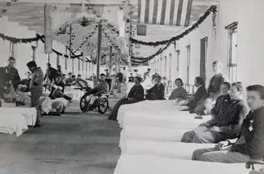 Enfermaria no Hospital Armory Square, Washington DC, c.1865