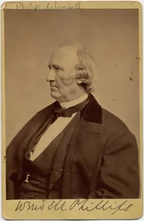 Wendell Phillips (1811-84), abolicionista americano e defensor dos nativos americanos (albumen photo)