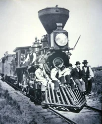 Trabalhadores da Chicago, Milwaukee & St Paul Railway Company, c.1875 (foto a p/b)