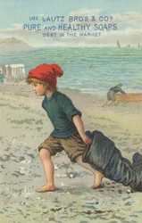 Propaganda para Lautz Bros & Cos Sabonetes Puros e Saudáveis, c.1880