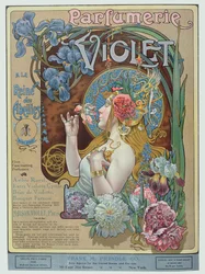 Anúncio da loja de perfumes "Violet", Paris, da "The Theatre Magazine