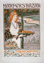 Anúncio para a edição de Ação de Graças do Harpers Bazar, 1894