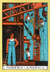 Alegoria da "Era Industrial Moderna" da América dos anos 30