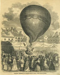 Ascensão Balão de Mademoiselle Delon, de Filadélfia