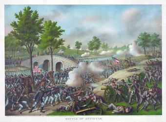 Batalha de Antietam, pub. Kurz  Allison