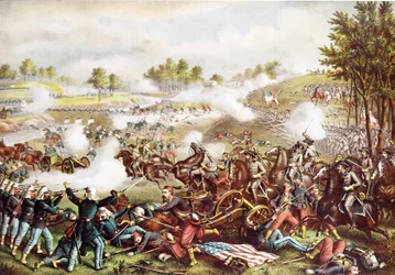 Batalha de Bull Run, 21 de julho de 1861, publicada em 1889
