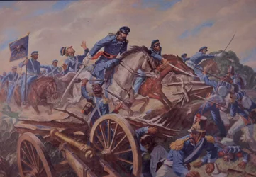 Batalha de Resaca de la Palma, Guerra Mexicano-Americana (aguarela sobre papel)