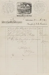 Nota de venda da J. A. Sauter