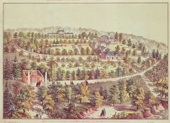 Visão panorâmica de Mount Vernon, 1859