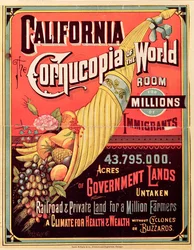 California, Cornucopia of the World, publicado por Rand McNally & Co., c.1870