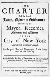 Carta da cidade de Nova York, 1719 (impressão)