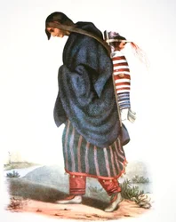 Chippewa Mother and Baby, c.1821 (cor litho)