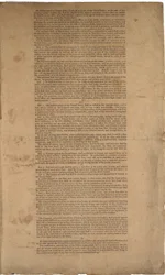 Constituição, primeira impressão, impressa por Dunlap & Claypoole, 17-19 de setembro de 1787 (ver também GLC 695933, GLC 695934 e GLC 695936)
