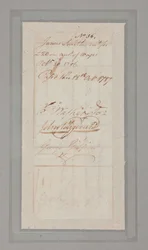 Convenção Constitucional: coleção de cartas e documentos assinados por 54 dos 55 delegados à histórica Convenção de 1787 (caneta e tinta no papel) (ver também 2561290-92)