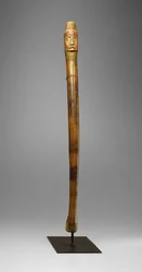 Coup Stick, Yankton Sioux, c.1880 (madeira, pregos de latão, marcas de pigmento e lima quente)