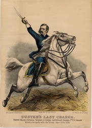 Custers última carga, pub. por Currier & Ives, 1876