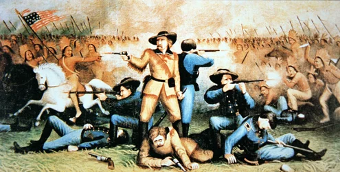 Última banca de Custer na Batalha de Little Bighorn, 25 de Junho