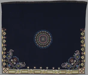 Dance Blanket, Anishinabe, Dakota, c.1840-50 (lã, seda e missangas)