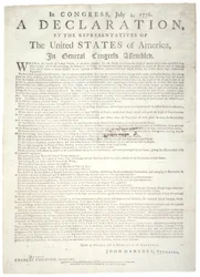 Declaração de Independência, Charleston, impressa por Peter Timothy (1725-1782), c.2 de agosto de 1776