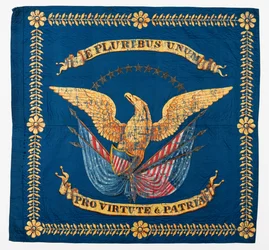 Vista frontal da bandeira da Guerra Civil, c.1861-1865