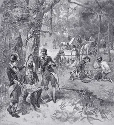 General Francis Marion no acampamento (litho)