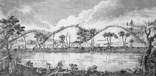 General John Burgoyne (1723-1792) conhecendo os índios