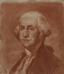 George Washington, início do século XIX (desprezo pelo lápis de cera em papel deitado)
