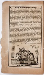 Tempos Difíceis, página 2 do The American Comic Almanac de 1838