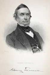 Henry Grinnell, ilustração de Henry Grinnell (1799-1874); A segunda expedição Grinnell em busca de Sir John Franklin ..., 1856