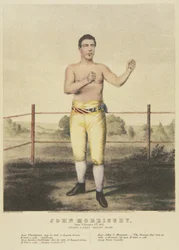 John Morrissey, de uma estampa contemporânea (litho a cores)